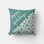 スクリプモダントスノーフレークスクリスマス クッション (正面)