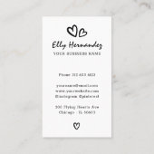 スクリプモダントタイプライターハート黒縦線 ロイヤリティカード (裏面)