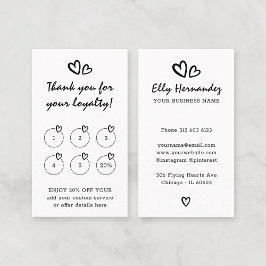 スクリプモダントタイプライターハート黒縦線 ロイヤリティカード