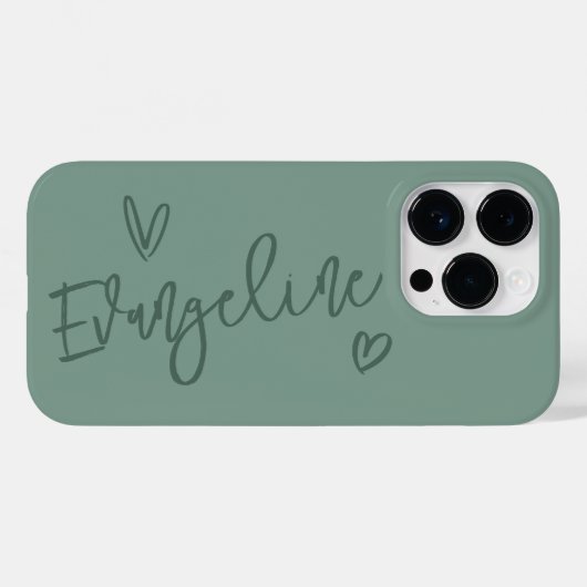 スクリプモダントタイポグラフィスガーリーハート エレガント Case-Mate iPhoneケース (裏面 (横))