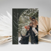 スクリプモダントタイポグラフィハーフアーチフォトクリスマス シーズンカード