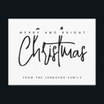 スクリプモダントタイポグラフィメリークリスマス ポストカード<br><div class="desc">脚本モダンタイポグラフィメリークリスマス葉書</div>