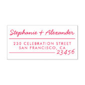 スクリプモダントタイポグラフィ名と差出人住所 セルフインキングスタンプ (デザイン)