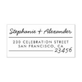 スクリプモダントタイポグラフィ名と差出人住所 ラバースタンプ (インプリント)