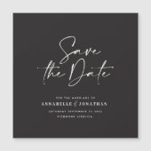 スクリプモダントタイポグラフィ結婚式の日付を保存 (正面)