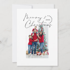 スクリプモダントタイポグラフィ1 photo Christmas Holiday シーズンカード
