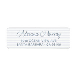 スクリプモダントダスティブルーストライプ差出人住所 ラベル