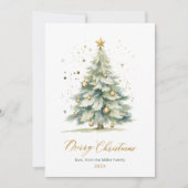 スクリプモダントツリー非フォトクリスマスカード シーズンカード (正面)