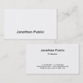 スクリプモダントデザインエレガントトレンディープレーン 名刺 (正面/裏面)
