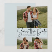 スクリプモダントトレンディー3 photo light blue セーブザデート (正面/裏面)