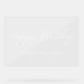 スクリプモダントハッピーバースデー透過 アクリルサイン (正面)