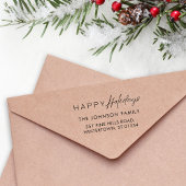 スクリプモダントハッピーホリデイズファミリー差出人住所 ラバースタンプ