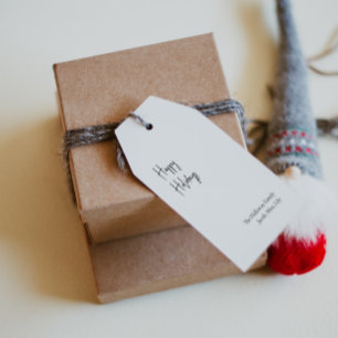 スクリプモダントハッピーホリデーズファミリーギフトラベル ギフトタグ