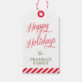 スクリプモダントハッピーホリデーフェスティバルギフト ギフトタグ (正面)