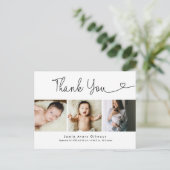 スクリプモダントハートのコラージュベビー感謝していユー ポストカード (スタンド正面)