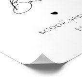 スクリプモダントハートシックポップコーンバー結婚のサイン ポスター (角)