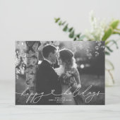 スクリプモダントハートハッピーホリデーズワンフォト シーズンカード (スタンド正面)