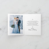 スクリプモダントハートフォトコラージュラヴ結婚ズ サンキューカード (内部)