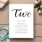 スクリプモダントハートボシンプルホ誕生日2 招待状