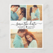 スクリプモダントハート3 Photo Collage日付の保存 案内ポストカード (正面)