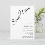 スクリプモダントハートSweet sixteen16誕生日 招待状 (スタンド正面)