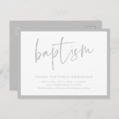 スクリプモダントバプテスマ&《キリスト教》洗礼式や命名式招待状 ポストカード (正面/裏面)