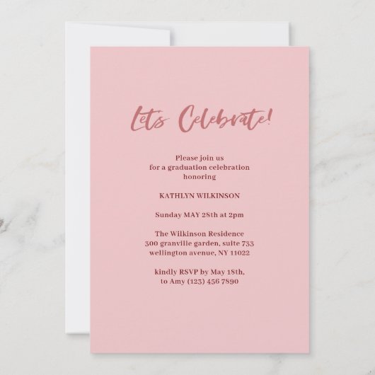 スクリプモダントバラピンクアー数々のチフォトグラード 招待状 (裏面)