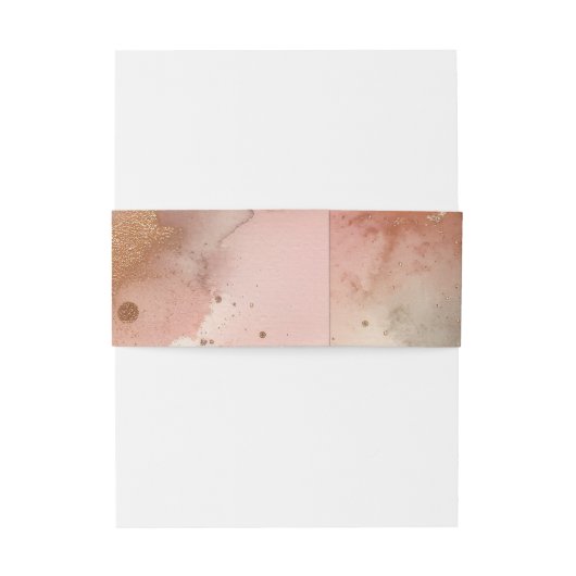 スクリプモダントバラ金ゴールドウォーター結婚カラー 招待状ベリーバンド (裏面例)