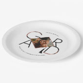 スクリプモダントバラ金ゴールドタッセルグラードフォトフレーム ペーパープレート (アングル)