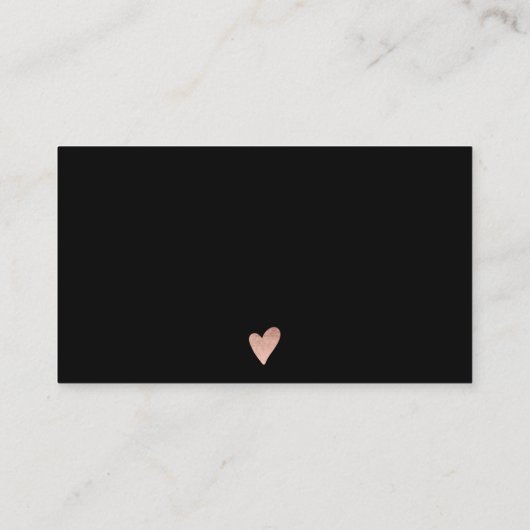 スクリプモダントバラ金ゴールドフォイル黒い順序感謝していユー 名刺 (裏面)