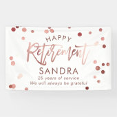 スクリプモダントバラ金ゴールドHappy Retirement 横断幕 (横)