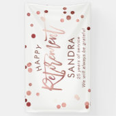 スクリプモダントバラ金ゴールドHappy Retirement 横断幕 (縦)