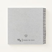 スクリプモダントパーソナライズされたノートとムージンググレー ノートブック (裏面)