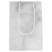 スクリプモダントパーソナライズされたブリデスメイド白大理石 ミディアムペーパーバッグ (裏面)