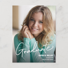 スクリプモダントパーソナライズされた大学院写真 案内ポストカード