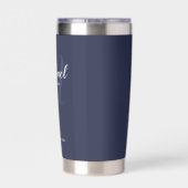 スクリプモダントパーソナライズされた・グロムスマン名 保温保冷タンブラー (背面)