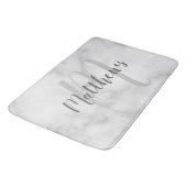 スクリプモダントパーソナライズされた・モノグラムとファミリ名 バスマット (アングル)