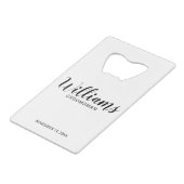 スクリプモダントパーソナライズされた・groomsmen クレジットカード栓抜き (正面アングル)