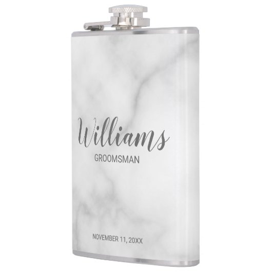スクリプモダントパーソナライズされた・groomsmen フラスク (左)