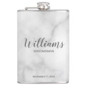 スクリプモダントパーソナライズされた・groomsmen フラスク (正面)