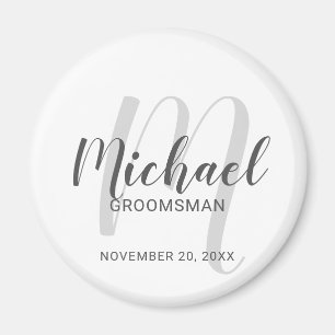 スクリプモダントパーソナライズされた・groomsmen マグネット