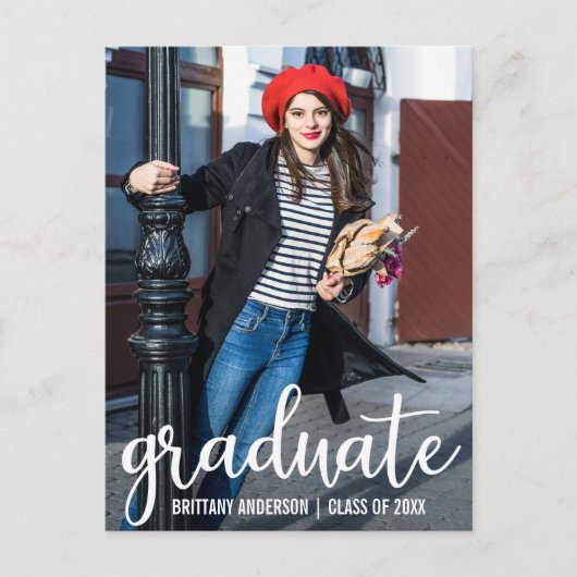 スクリプモダントパーティの招待状写真W インビテーションポストカード (正面)