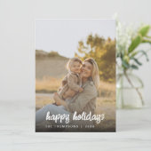 スクリプモダントファミリーフォトクリスマス2024カスタム シーズンカード (スタンド正面)