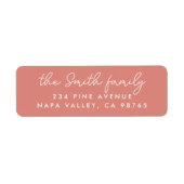 スクリプモダントファミリー名パステルピンク ラベル (正面)