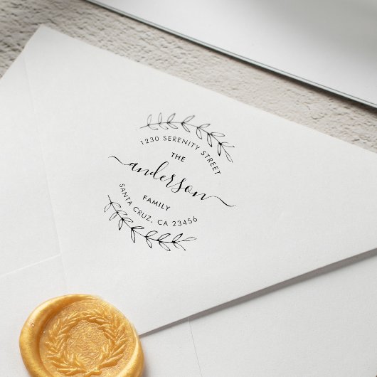 スクリプモダントファミリ名およびカスタム差出人住所 セルフインキングスタンプ