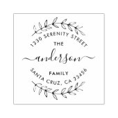 スクリプモダントファミリ名およびカスタム差出人住所 ラバースタンプ (インプリント)