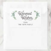 スクリプモダントファミリ名の休日 長方形シール (バッグ)