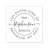 スクリプモダントファミリ名ラウンド差出人住所 セルフインキングスタンプ (デザイン)