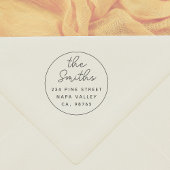 スクリプモダントファミリ名ラウンド差出人住所 セルフインキングスタンプ