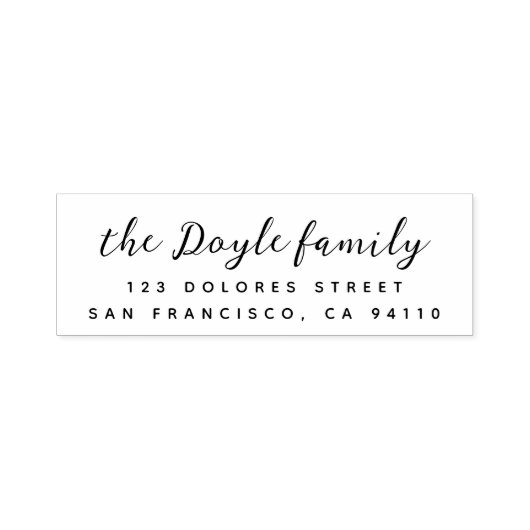 スクリプモダントファミリ名差出人住所 セルフインキングスタンプ (デザイン)